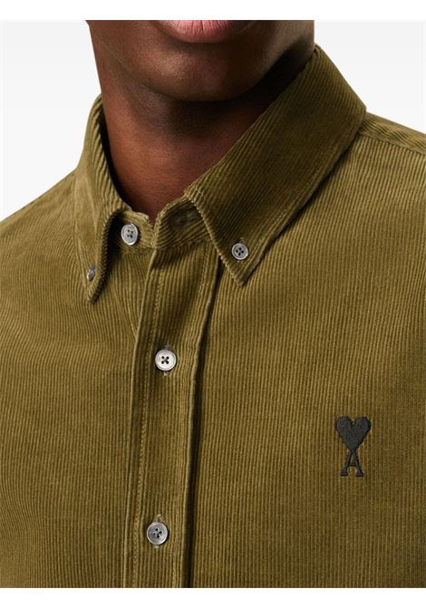 classic fit adc shirt man bronze AMI PARIS | HSH797.CO0089298